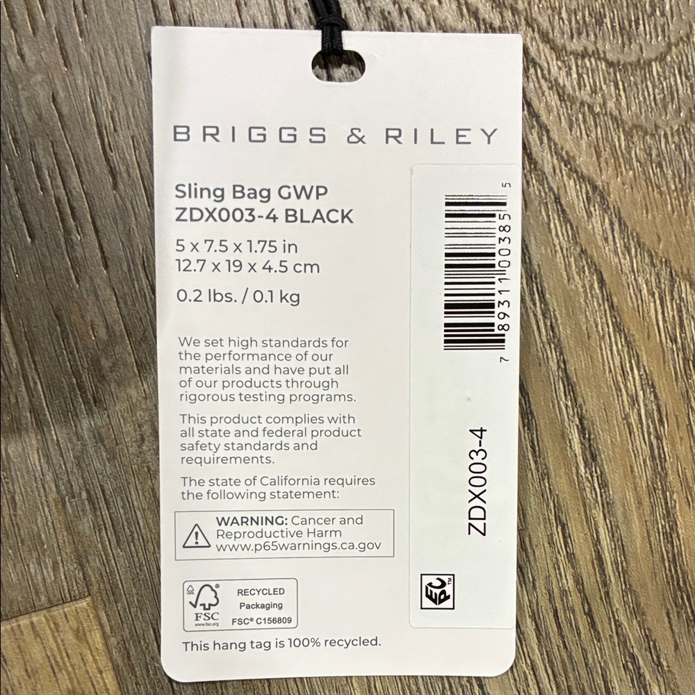 Briggs & Riley Black Crossbody Sling Bag - Picture 5 of 5
